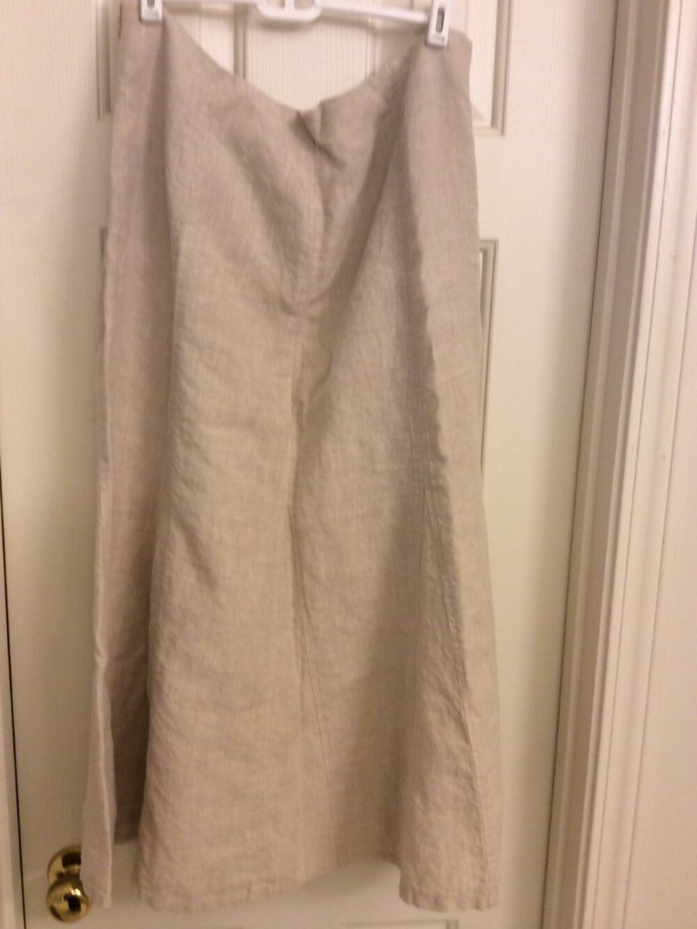 Kim Rogers 100% Linen Skirt Size 14 Oatmeal – Long, Flowy, Great Condition - Picture 2 of 4